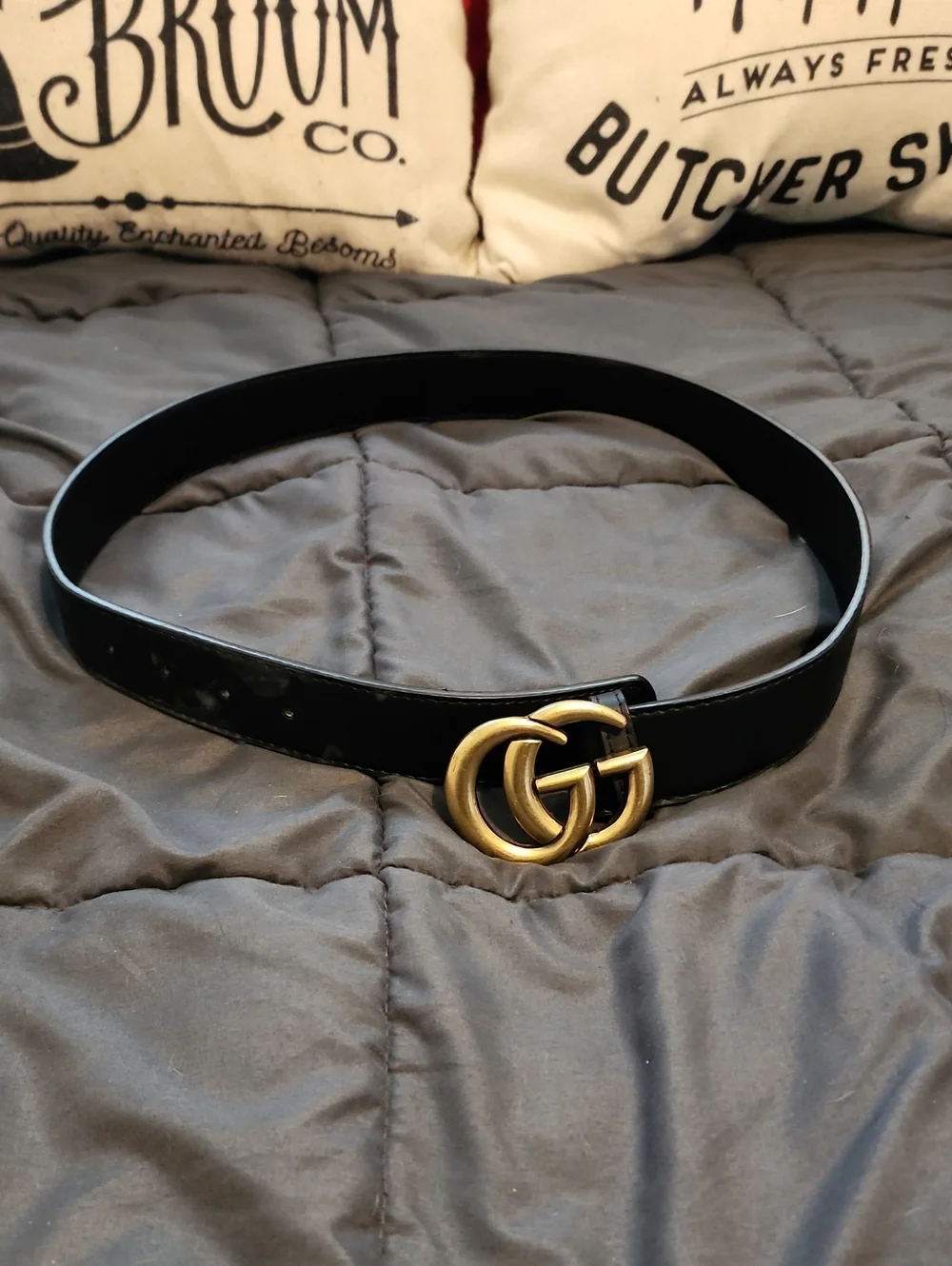 Authentic Gucci GG Interlocking Marmont Leather Belt - Made In Italy
